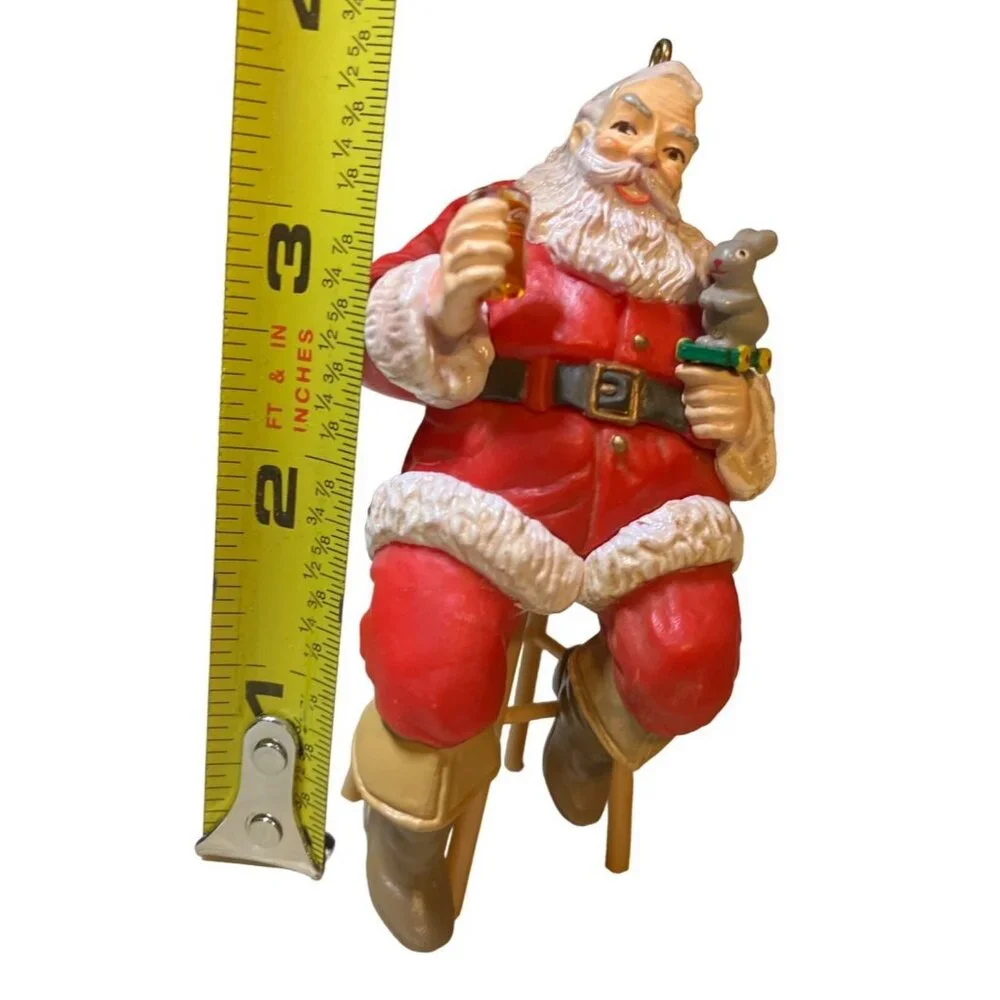 Santa Coca-Cola Ornament Christmas Collectible Vintage 1990